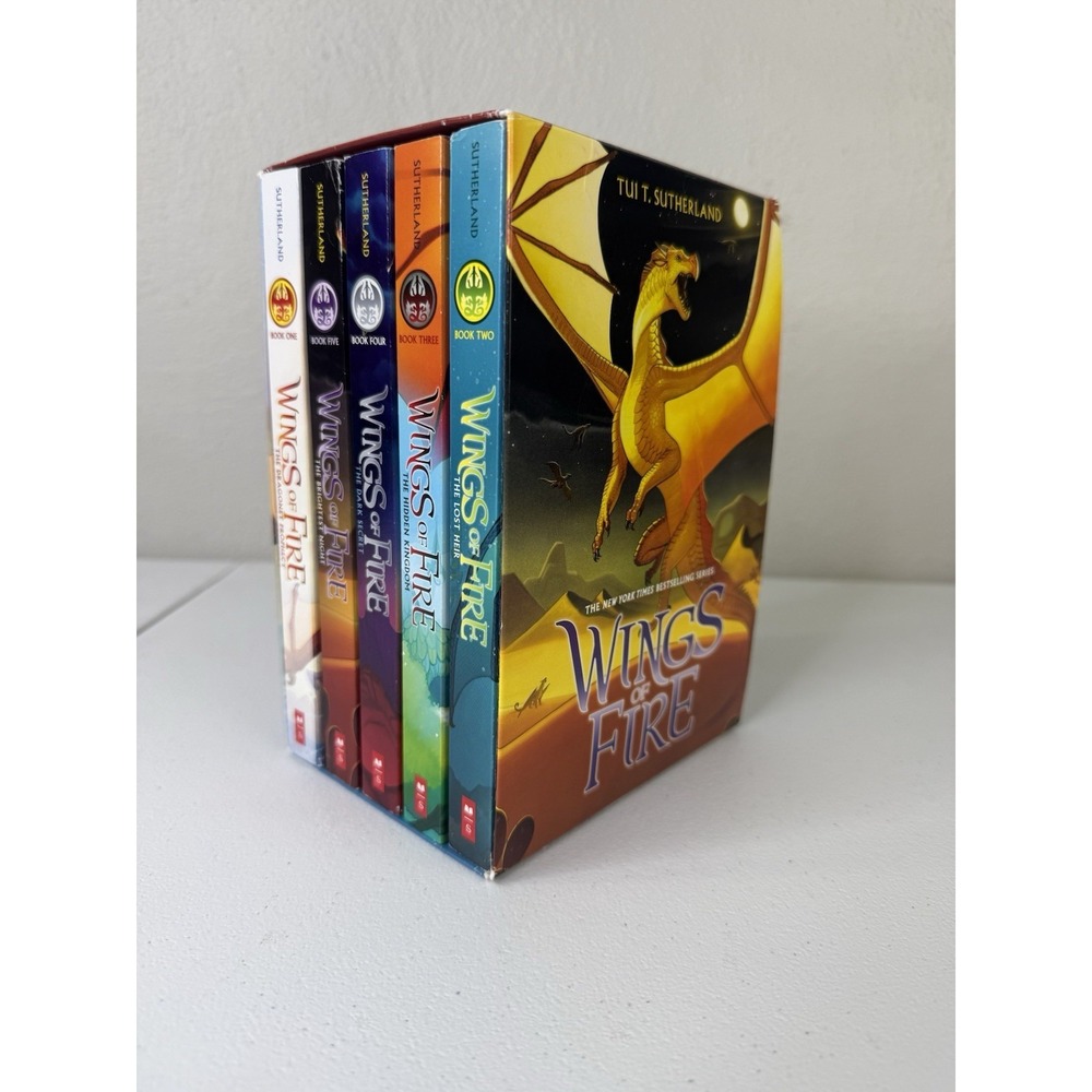 Scholastic Wings of Fire Box Set Books 1-5 Tui T Sutherland YA Fantasy Dragons